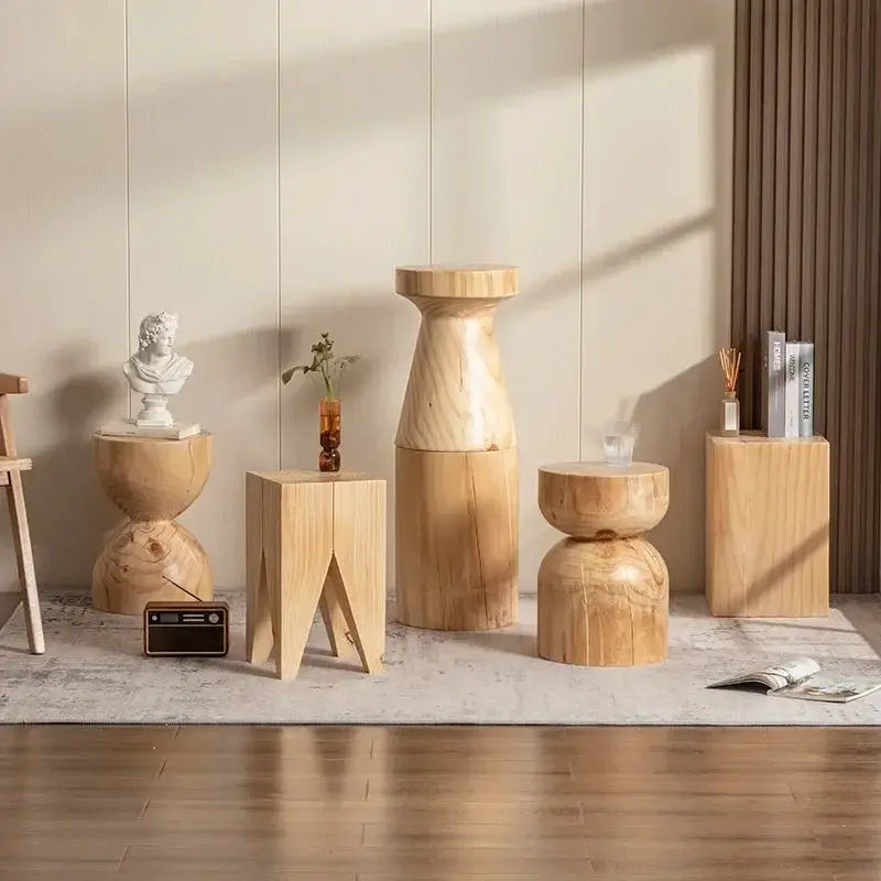 Handcrafted Solid Wood End Tables for Living Room by House Of Avana