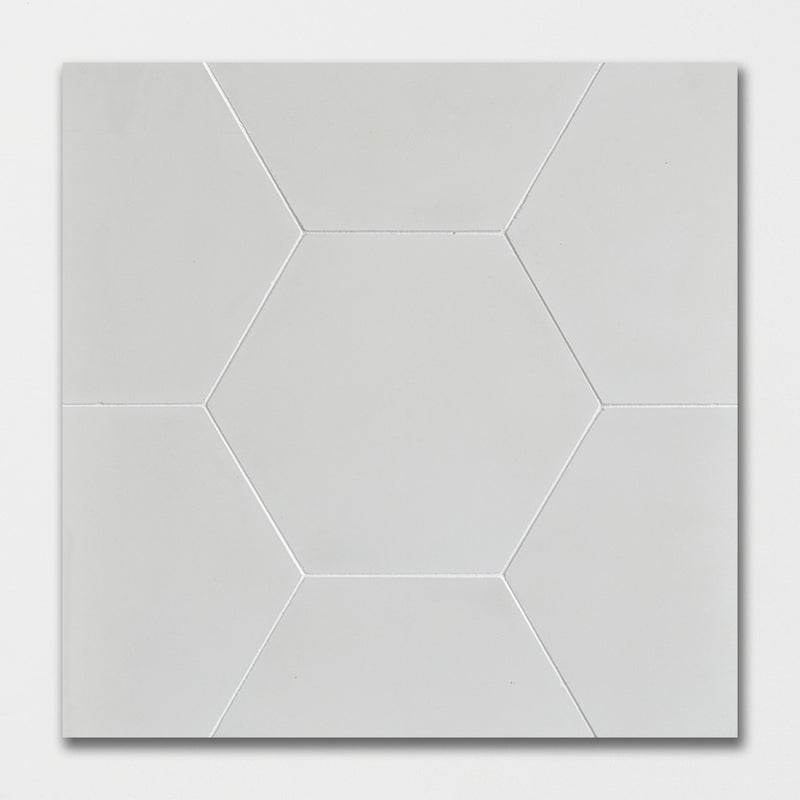 Handmade Bianca Honed Hexagon Cement Tiles 8x8 Cement Honed 8x8 Tiles — 2