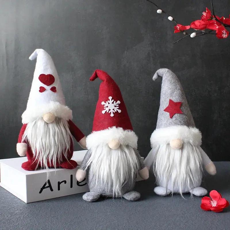 Handmade Ceramic Faceless Santa Gnome Figures by House Of Avana