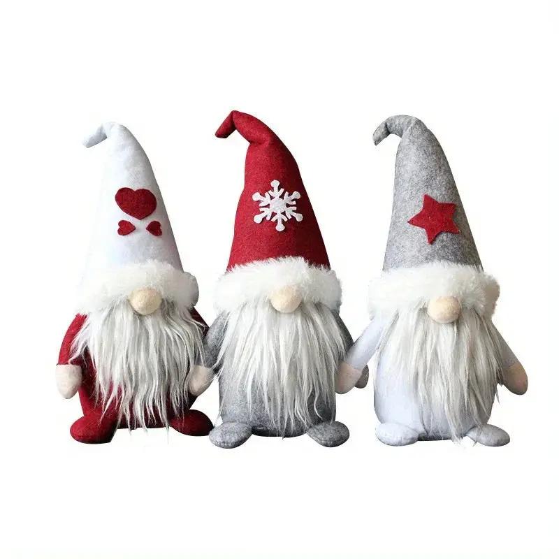 Handmade Ceramic Faceless Santa Gnome Figures by House Of Avana