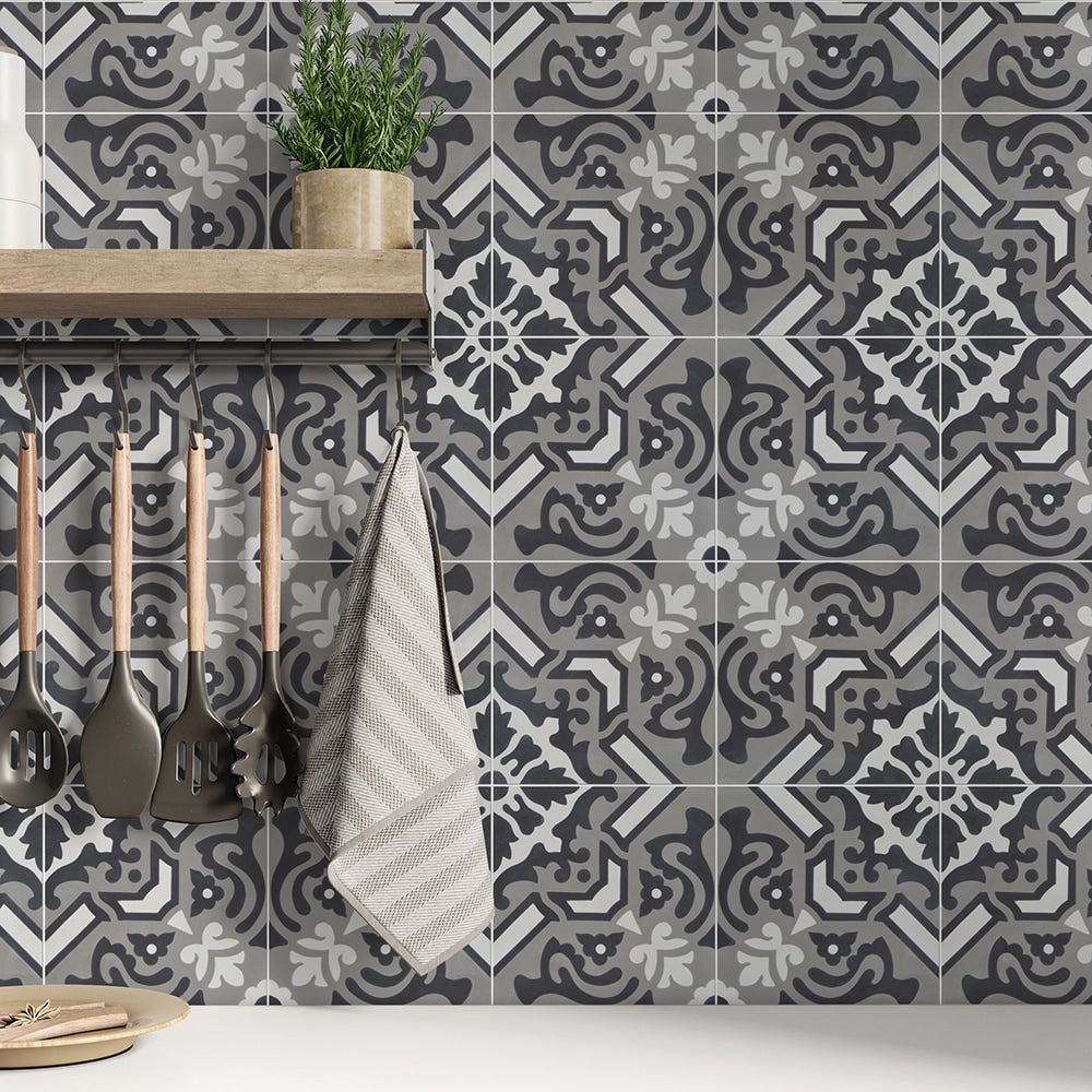 Handmade Flecha Honed Cement Tiles 8x8 Cement Honed 8x8 Tiles — 4