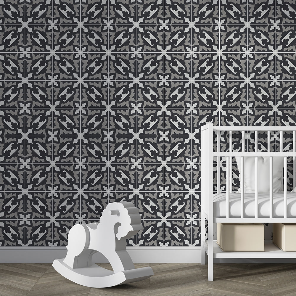 Handmade Ornament Honed Cement Tiles 8x8 Cement Honed 8x8 Tiles — 3