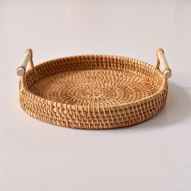 Handmade Rattan Trays - Fruit Plates, Heat-Resistant Mats by House Of Avana