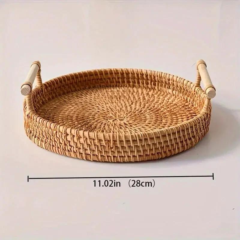 Handmade Rattan Trays - Fruit Plates, Heat-Resistant Mats by House Of Avana