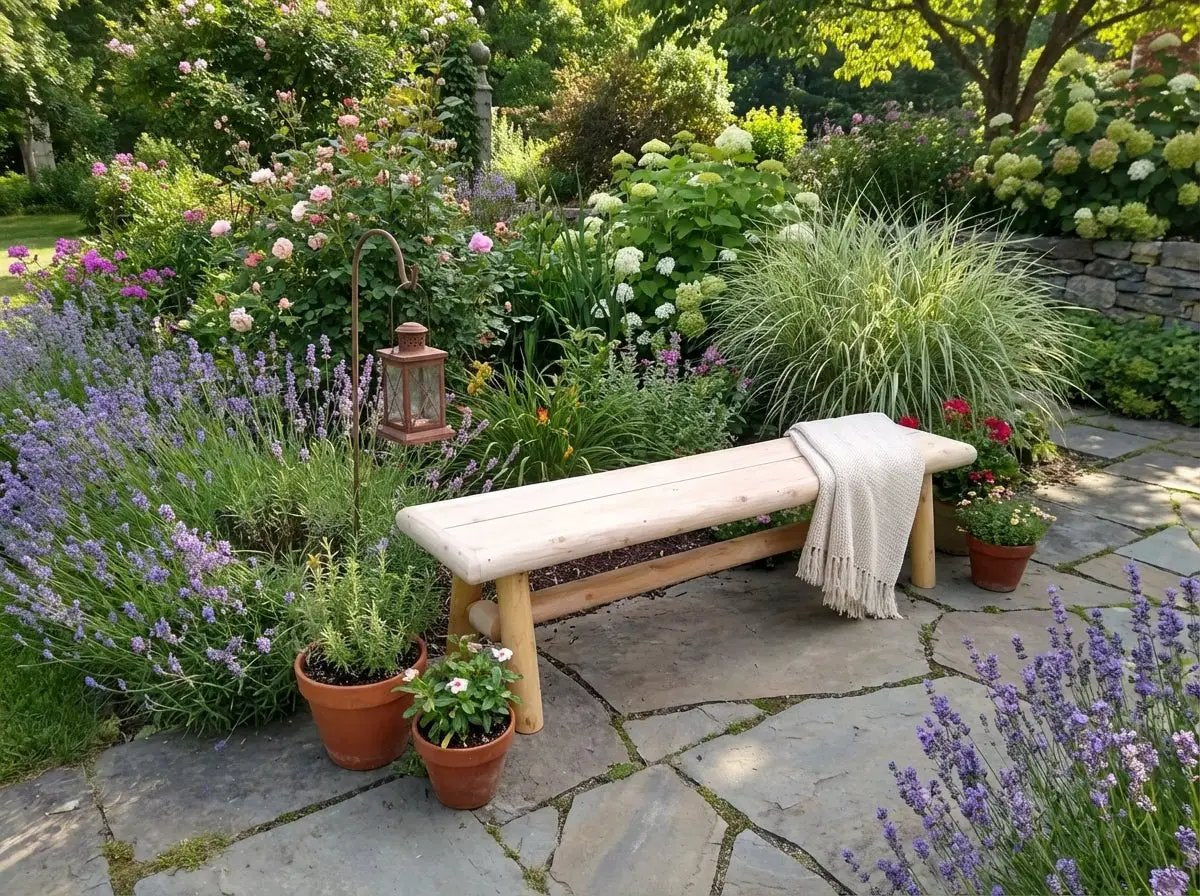 Handmade Solid Wooden Bench by Cedar Creek Rustic Furniture