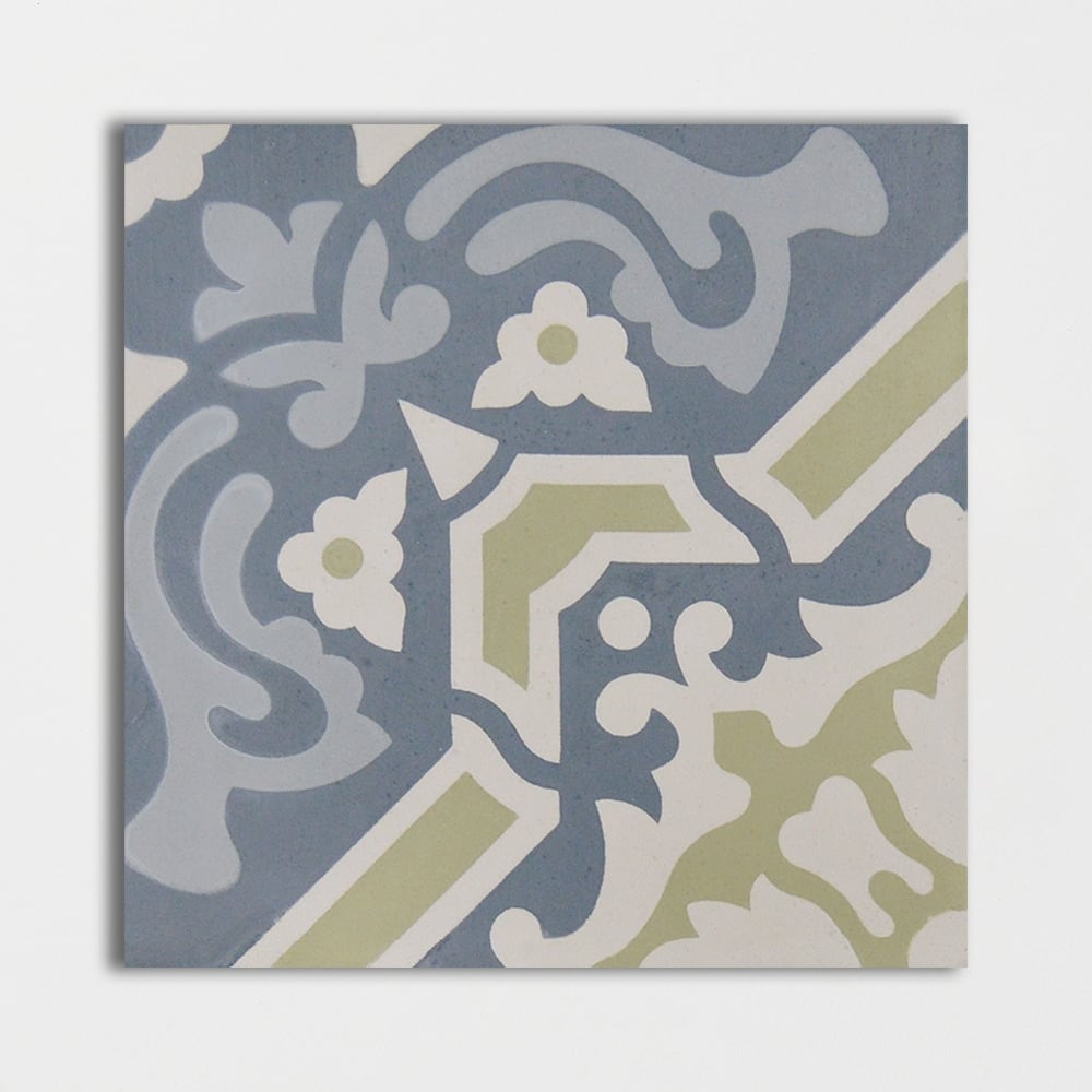 Handmade Tourmaline Blend Honed Cement Tiles 8x8 Cement Honed 8x8 Tiles
