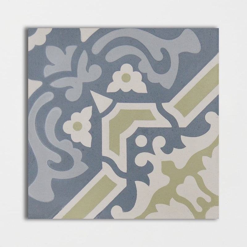 Handmade Tourmaline Blend Honed Cement Tiles 8x8 Cement Honed 8x8 Tiles