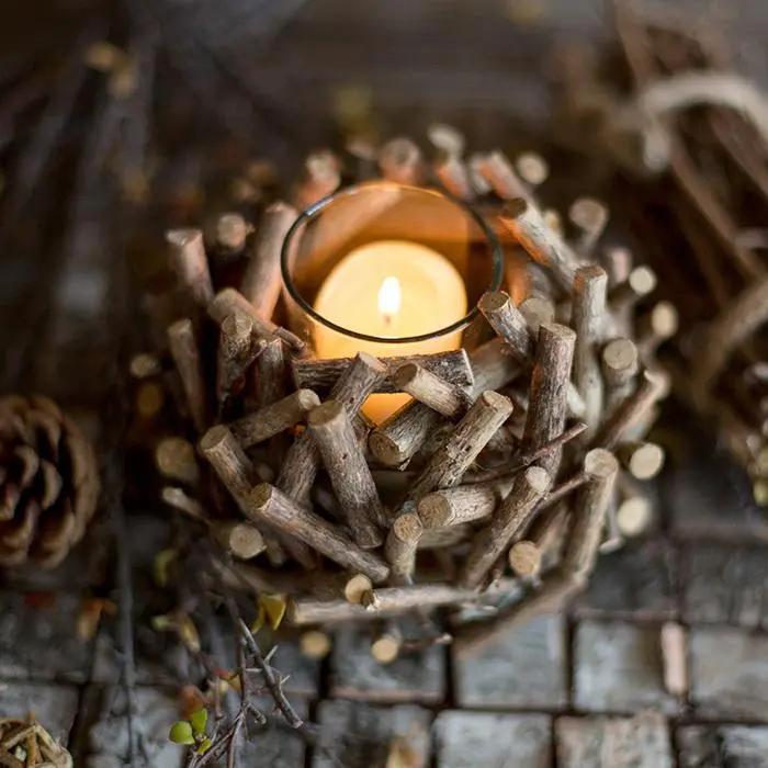 Handmade Wood Candle Holder by RusticReach