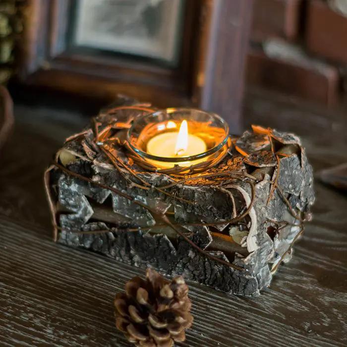 Handmade Wood Candle Holder by RusticReach