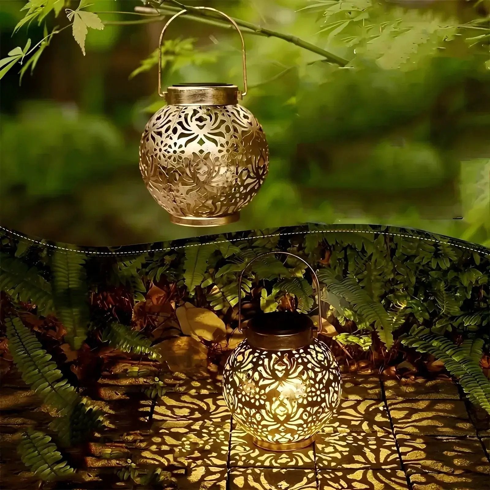 Hanging Light - Solar Golden Pendant by House Of Avana
