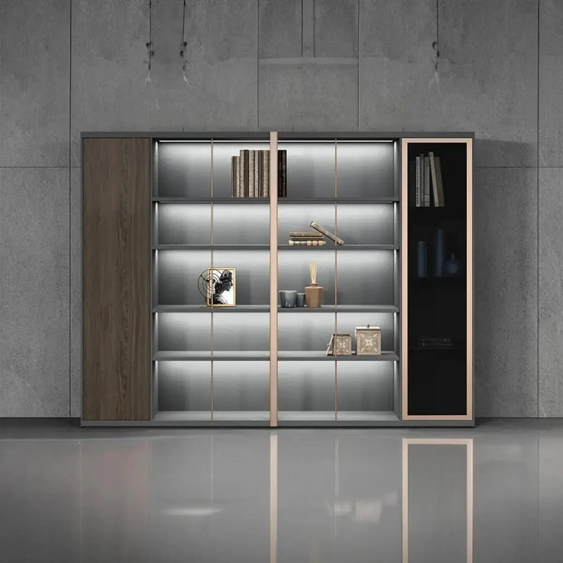 Keats · Office Library Shelves w/ Lighting, Suit Closet & Storage by Arc Grove