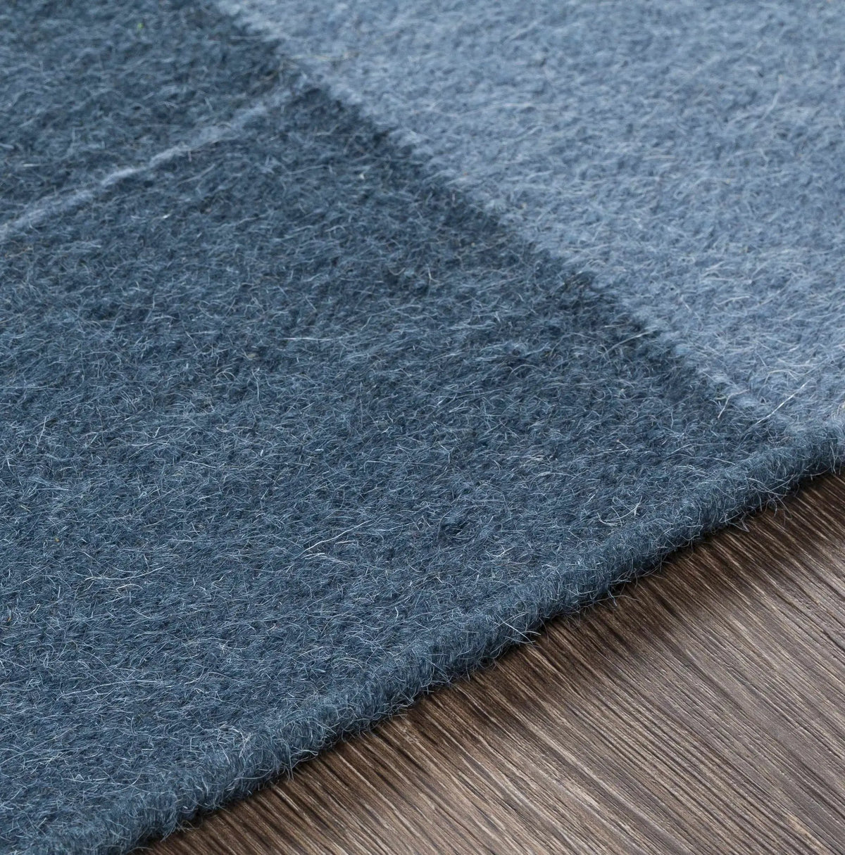 Blue Hanwood Wool Blend Braided Area Rug - Clearance, photo 6 of 9