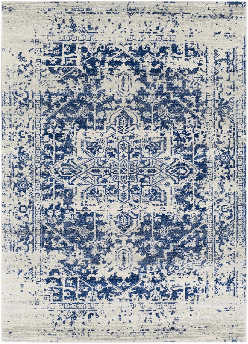 Rachel Navy Area Rug by Hauteloom