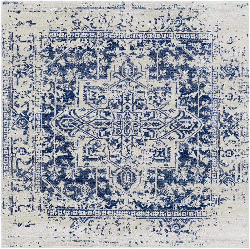 Rachel Navy Area Rug by Hauteloom