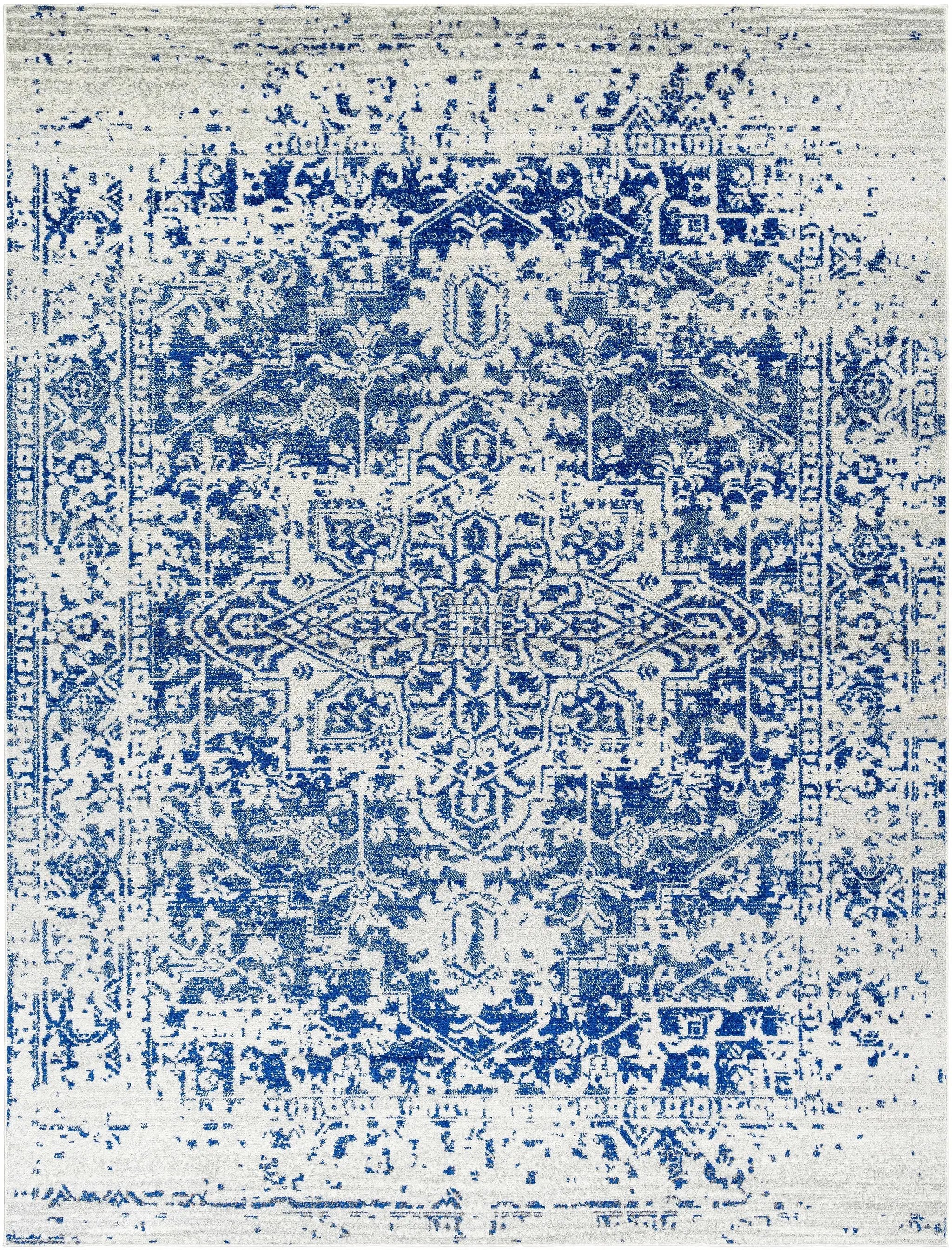 Rachel Navy Area Rug by Hauteloom