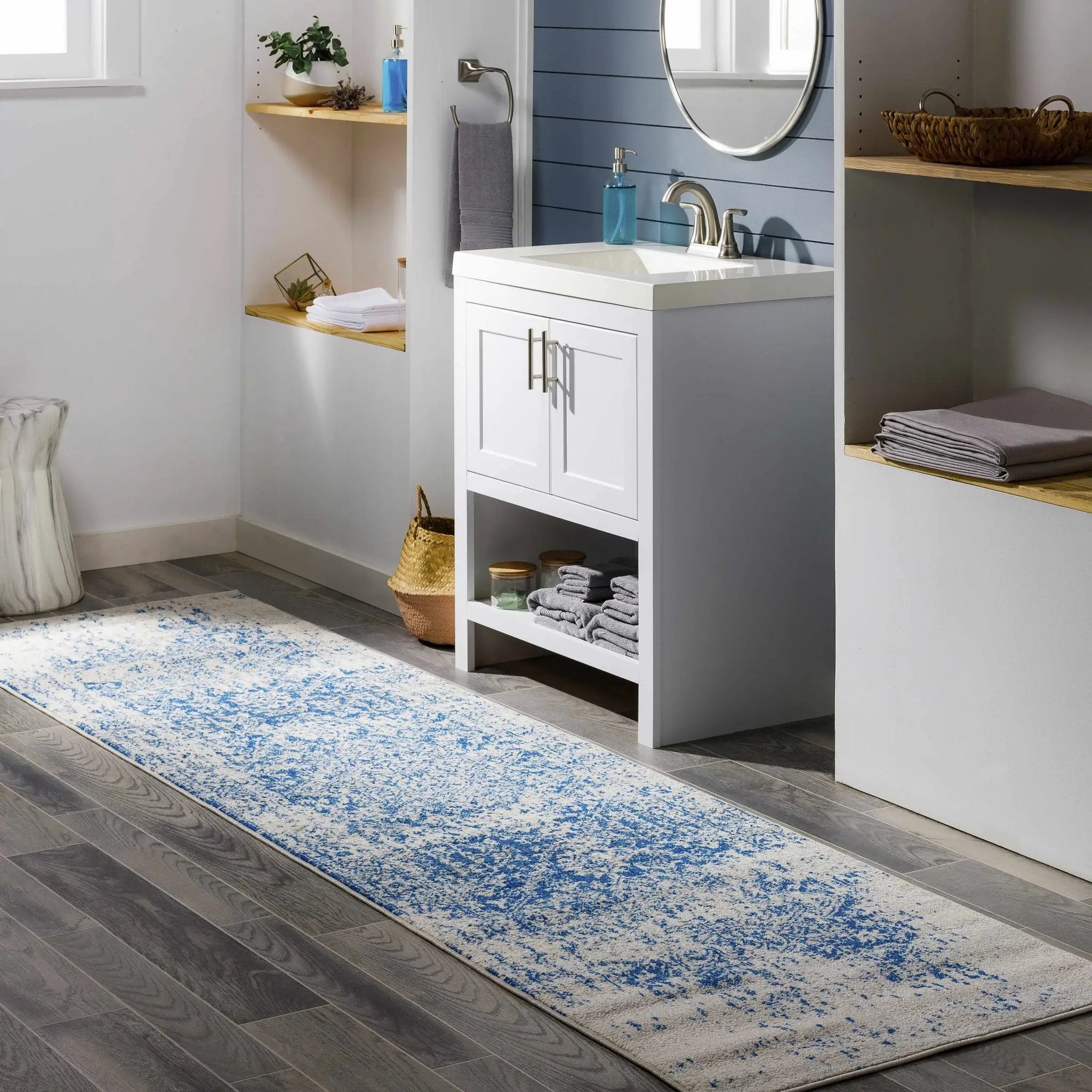 Rachel Navy Area Rug by Hauteloom