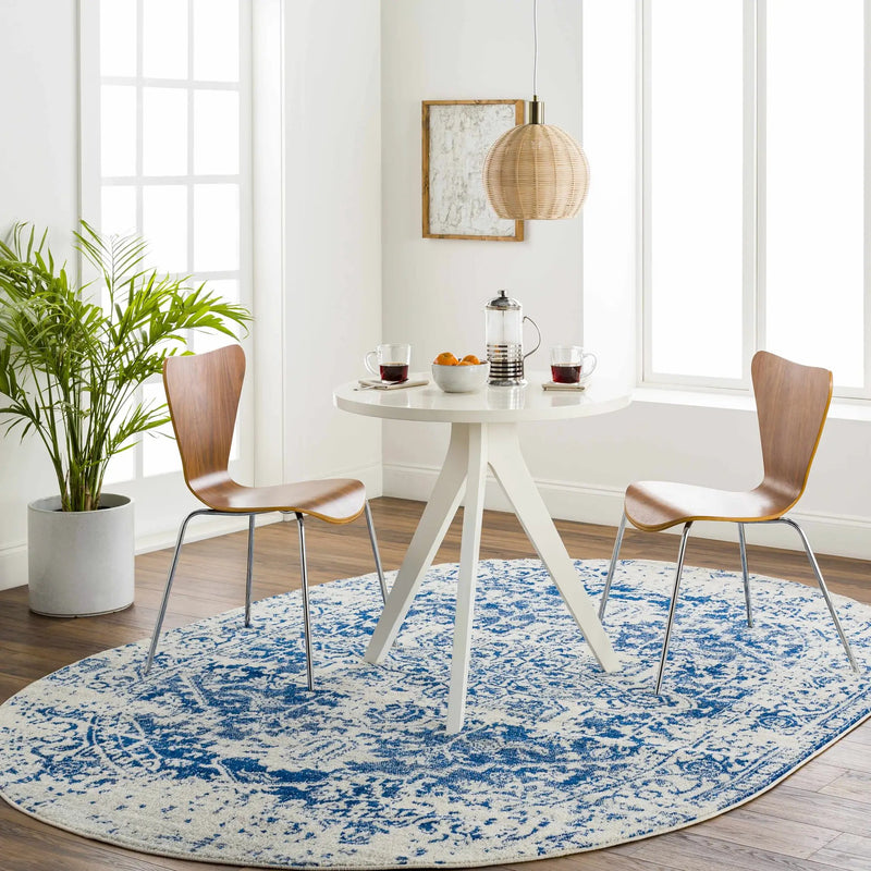 Rachel Navy Area Rug by Hauteloom