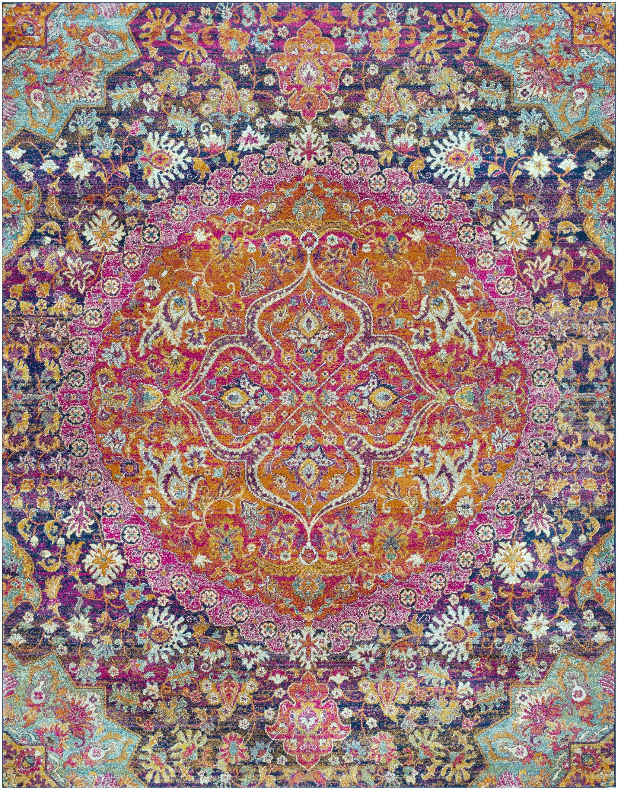 Burnt Orange Ojus Area Rug by Hauteloom