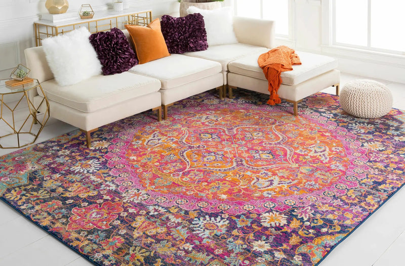 Burnt Orange Ojus Area Rug by Hauteloom