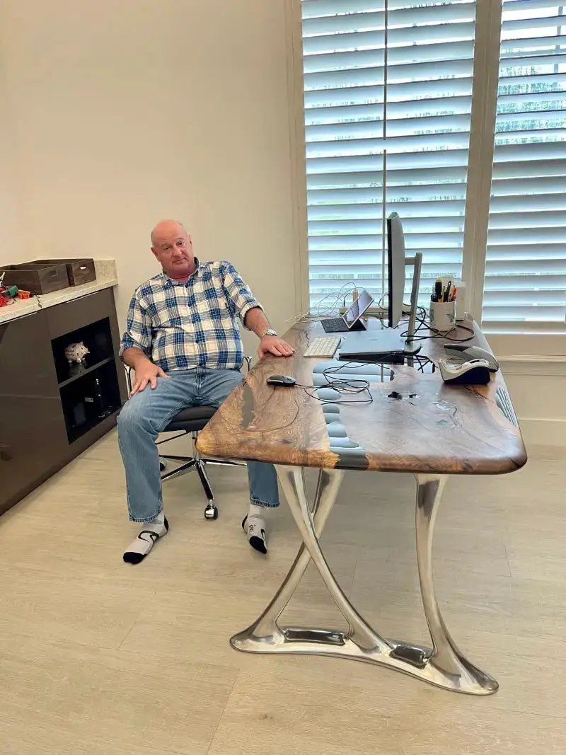 Custom Epoxy Resin Dining Room Table | Osso Dining Table, photo 2 of 20
