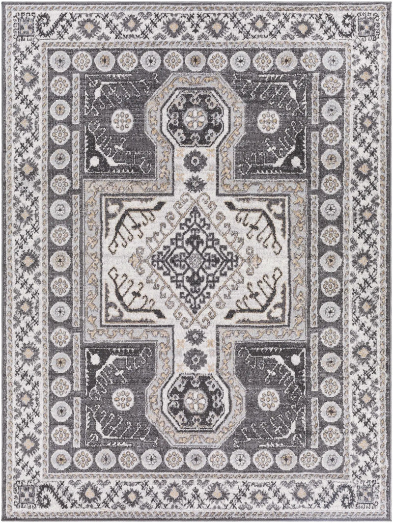 Harrah Gray Cross Rug - Clearance by Boutique Rugs