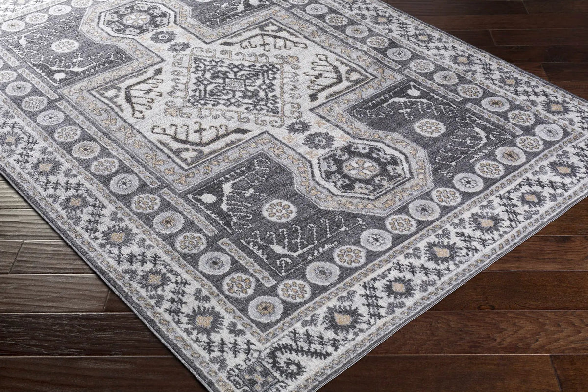 Harrah Gray Cross Rug - Clearance, photo 3 of 6