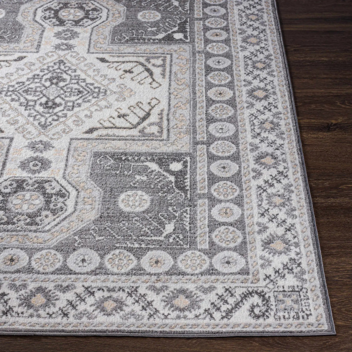 Harrah Gray Cross Rug - Clearance, photo 4 of 6