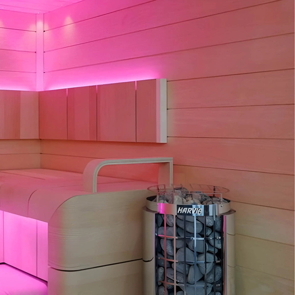 Harvia Cilindro UL Certified Electric Sauna Heater With Xenio CX45 Digital Control Panel & Sauna Stones [PC60/80/90/110E] (SAK86571) by SAKSBY WHOLESALE