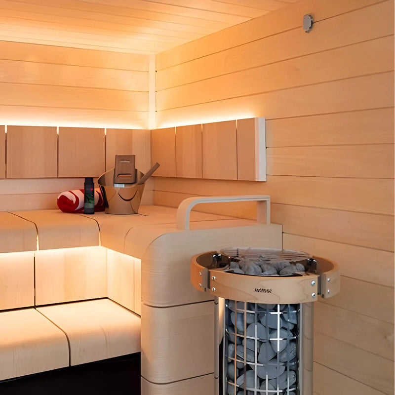 Harvia Cilindro Modern Steel Pillar Style Sauna Heater W/ Sauna Stones [PC60/80/90] (SAK84937) by SAKSBY WHOLESALE