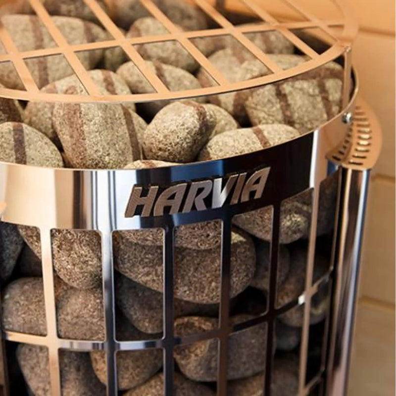 Harvia Cilindro UL Certified Electric Sauna Heater With Xenio CX45 Digital Control Panel & Sauna Stones [PC60/80/90/110E] (SAK86571) by SAKSBY WHOLESALE