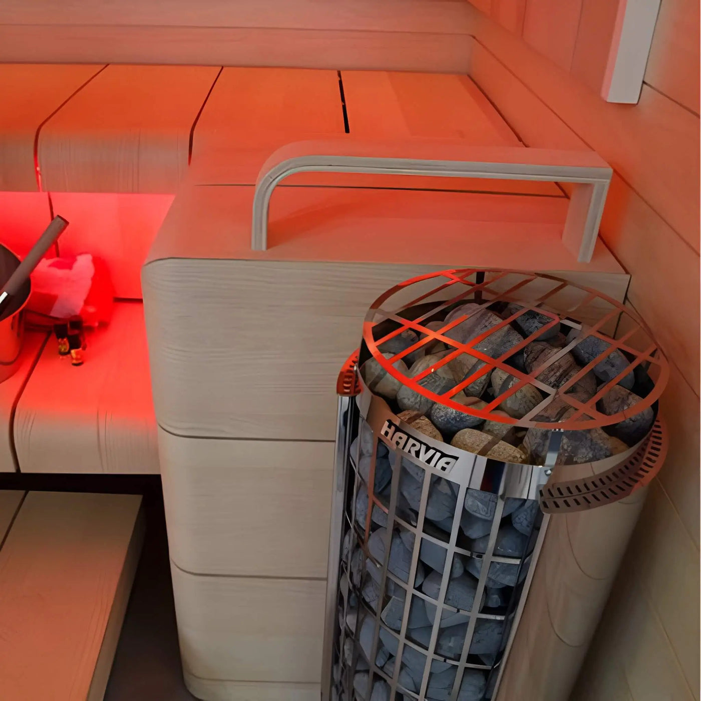 Harvia Cilindro UL Certified Electric Sauna Heater With Xenio CX45 Digital Control Panel & Sauna Stones [PC60/80/90/110E] (SAK86571) by SAKSBY WHOLESALE
