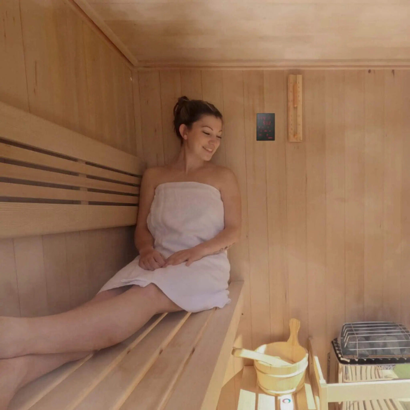 Harvia KIP80W 8KW UL Certified Electric Sauna Heater With Xenio CX170 Digital WIFI Control & Sauna Stones [JH80W2401] (SAK14630) by SAKSBY WHOLESALE