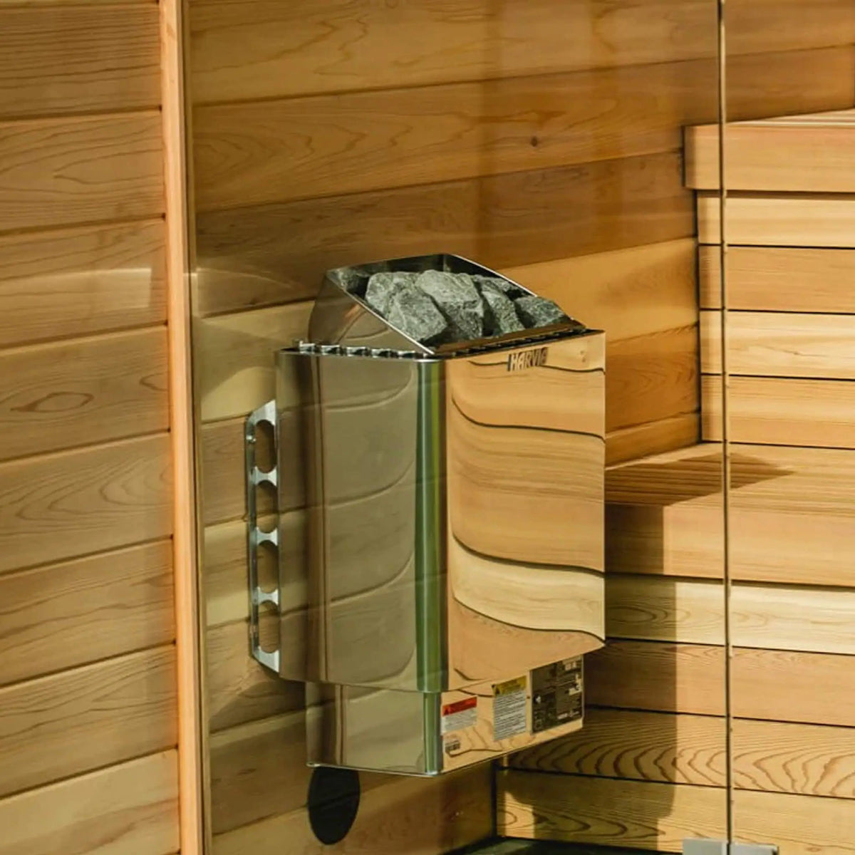 Harvia KIP60W 6KW UL Certified Electric Sauna Heater With Xenio CX170 Digital WIFI Control & Sauna Stones (SAK34791) by SAKSBY WHOLESALE