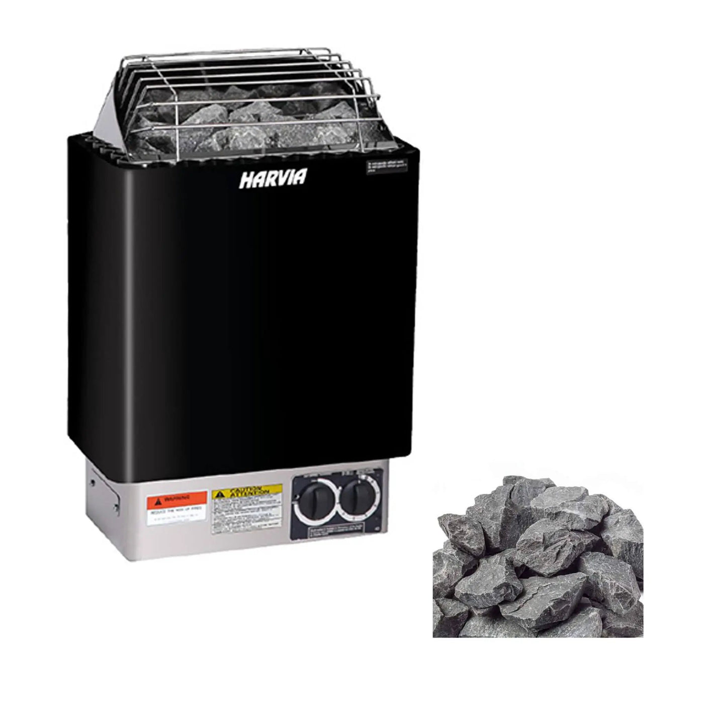 Harvia KIPB Wet Dry Electric Sauna Heater Stove With Built-In Controls & Sauna Stones (SAK47351) by SAKSBY WHOLESALE
