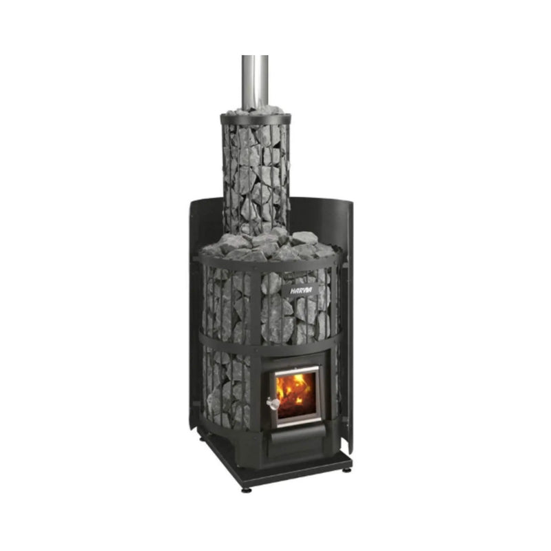 Harvia Legend 150 BK 16kW Wood Burning Sauna Stove Package [LGND-PKG-BK-WH] (SAK82047) by SAKSBY WHOLESALE