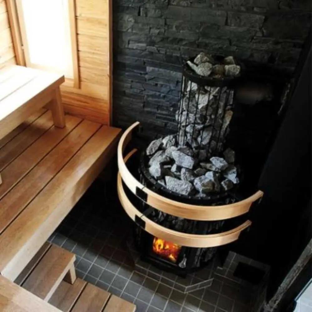 Harvia Legend Duo Wood Burning Sauna Stove/Fireplace Combo With Sauna Stones (SAK30749) by SAKSBY WHOLESALE