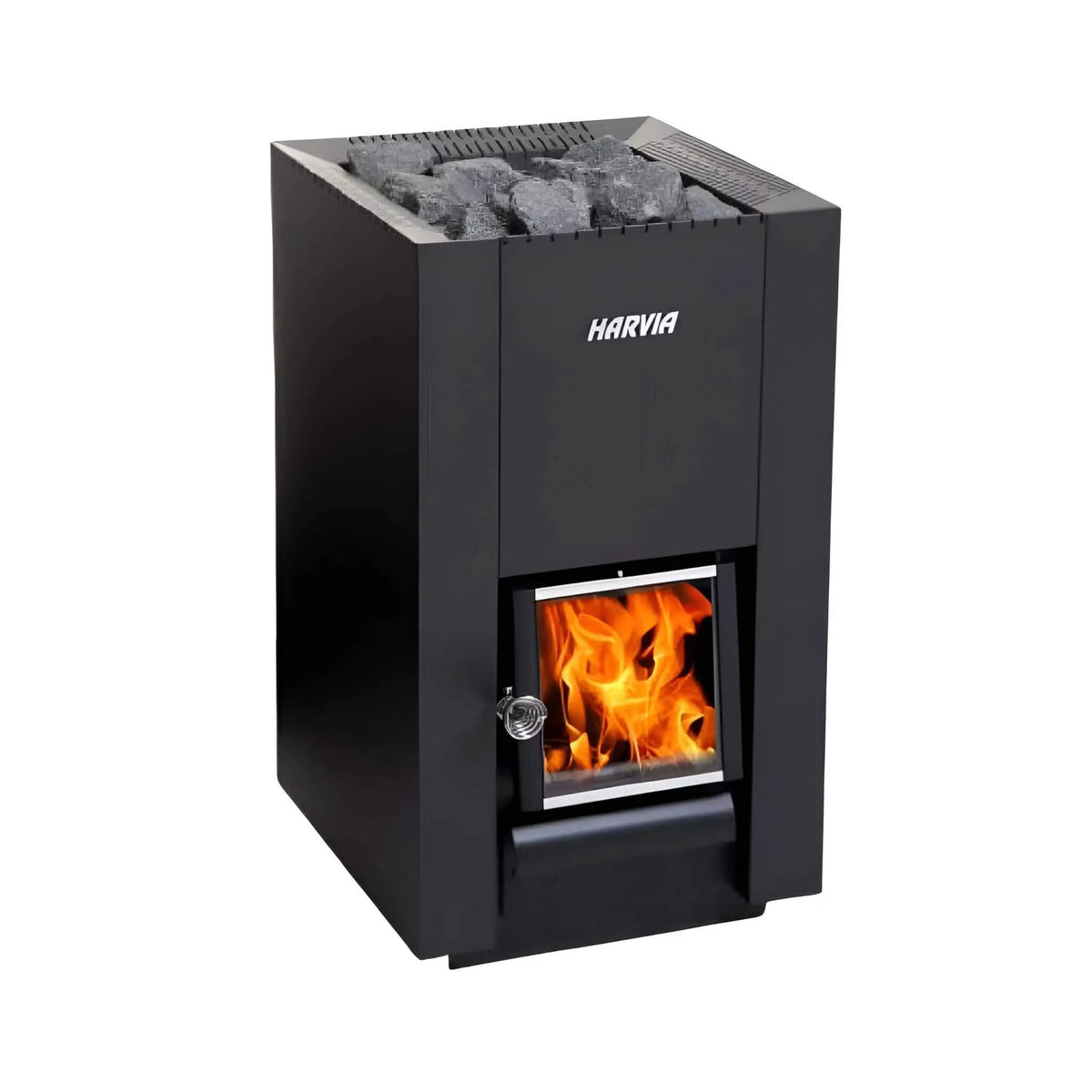 Harvia Linear Black Wood Sauna Stove With Sauna Stones [WK16/20/28OC] (SAK15368) by SAKSBY WHOLESALE