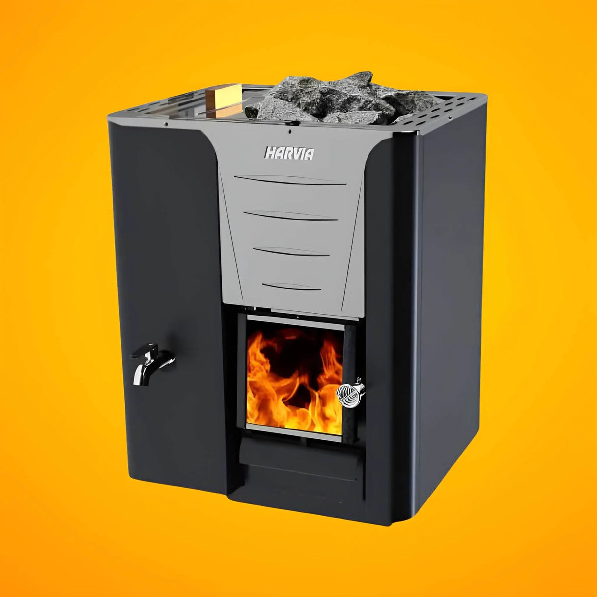 Harvia Pro 20 LS/RS 24.1KW Sauna Wood Stove With Water Tank & Sauna Stones [WK200LS/RS] (SAK27456) by SAKSBY WHOLESALE