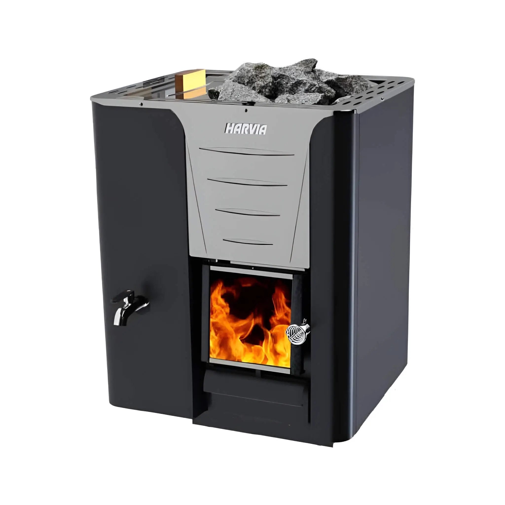 Harvia Pro 20 LS/RS 24.1KW Sauna Wood Stove With Water Tank & Sauna Stones [WK200LS/RS] (SAK27456) by SAKSBY WHOLESALE