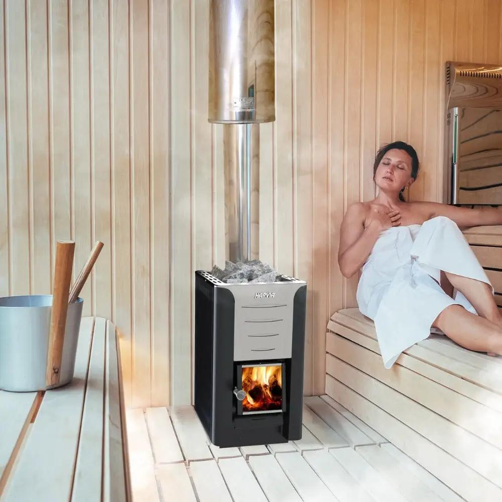 Harvia Pro 20 Premium Wood-Burning Sauna Heater Stove Package [PRO20-PKG] (SAK15748) by SAKSBY WHOLESALE