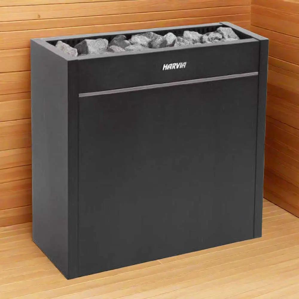 Harvia Virta Pro HL Series Heavy-Duty Electric Sauna Heater With Xenio CX45 Control Panel, Power Extension Unit & Sauna Stones [HL160/200E] (SAK49218) by SAKSBY WHOLESALE