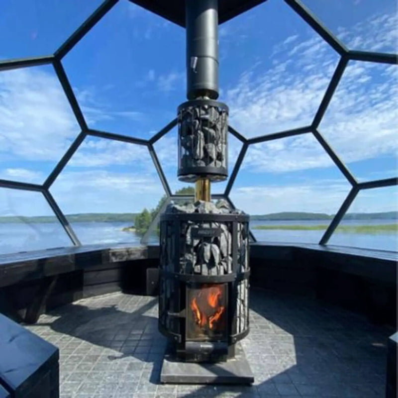 Cozy Heat Wood-Burning Floor Mount Sauna Stove With Chimney Kit And Sauna Stones [COZY] (SAK57382) by SAKSBY WHOLESALE