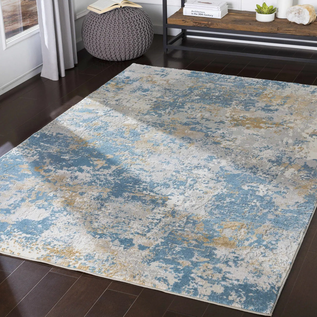 Hawes Faux Silk Rug - Clearance, installed in a room