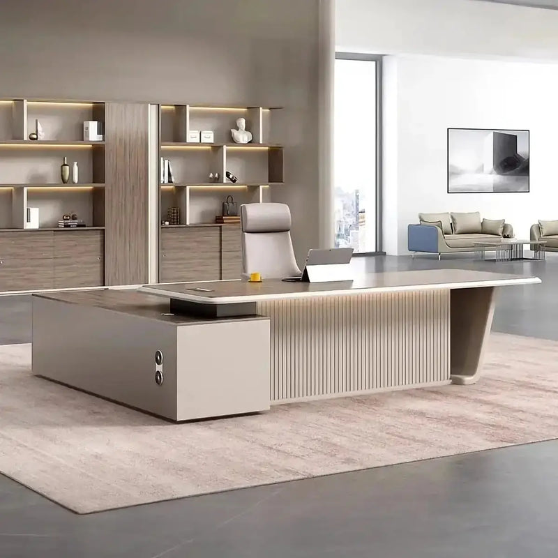 Brimley · Modern L-Shaped Executive Desk by Arc Grove