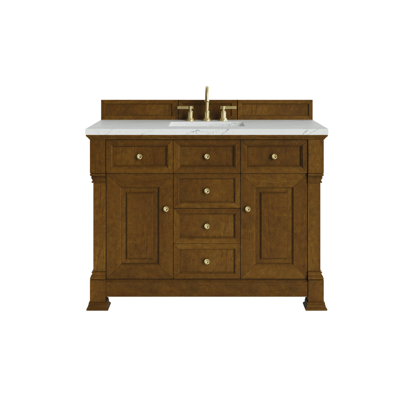 James Martin Brookfield 48" Single Bathroom Vanity, Honey Oak with Ethereal Noctis countertop