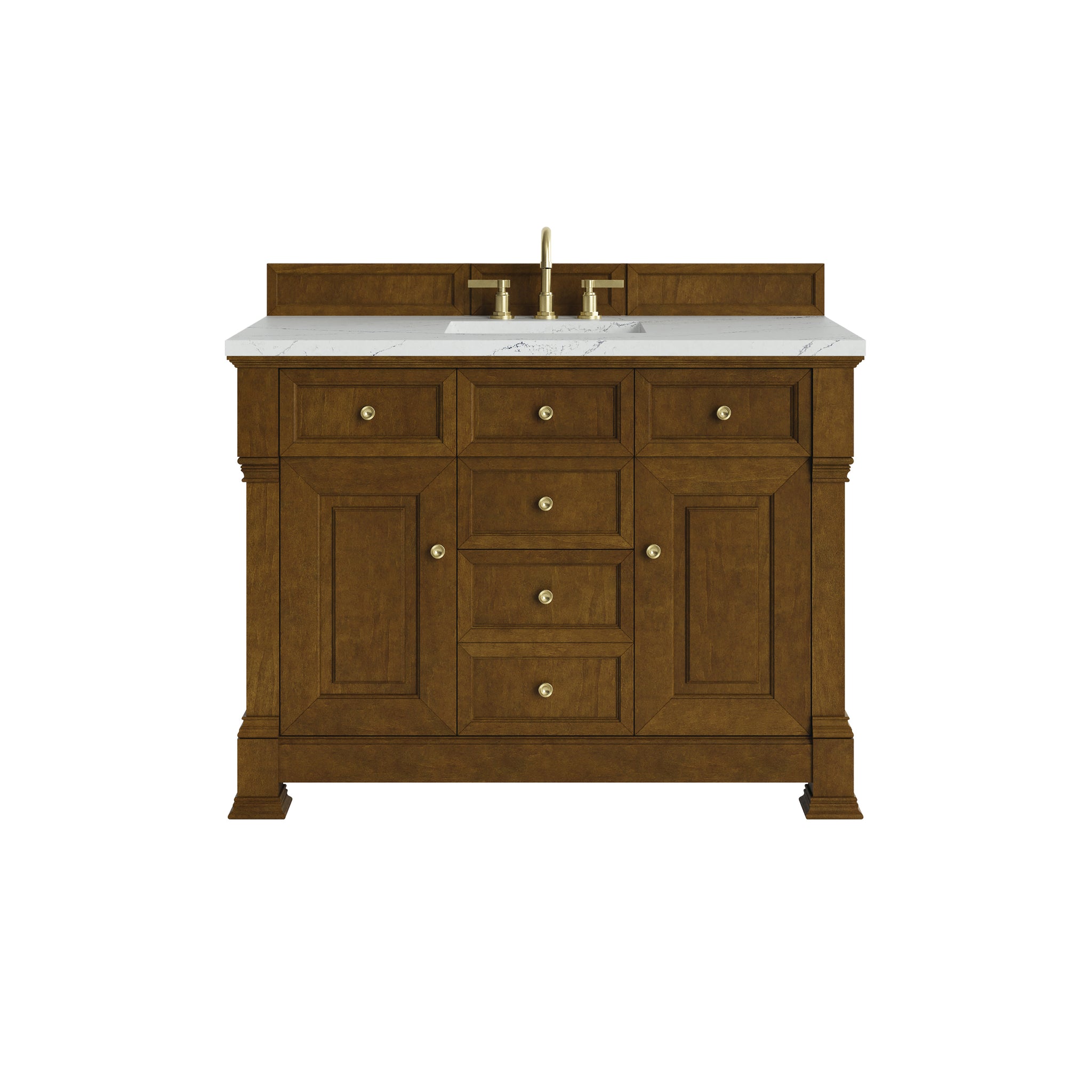 James Martin Brookfield 48" Single Bathroom Vanity, Honey Oak with Ethereal Noctis countertop