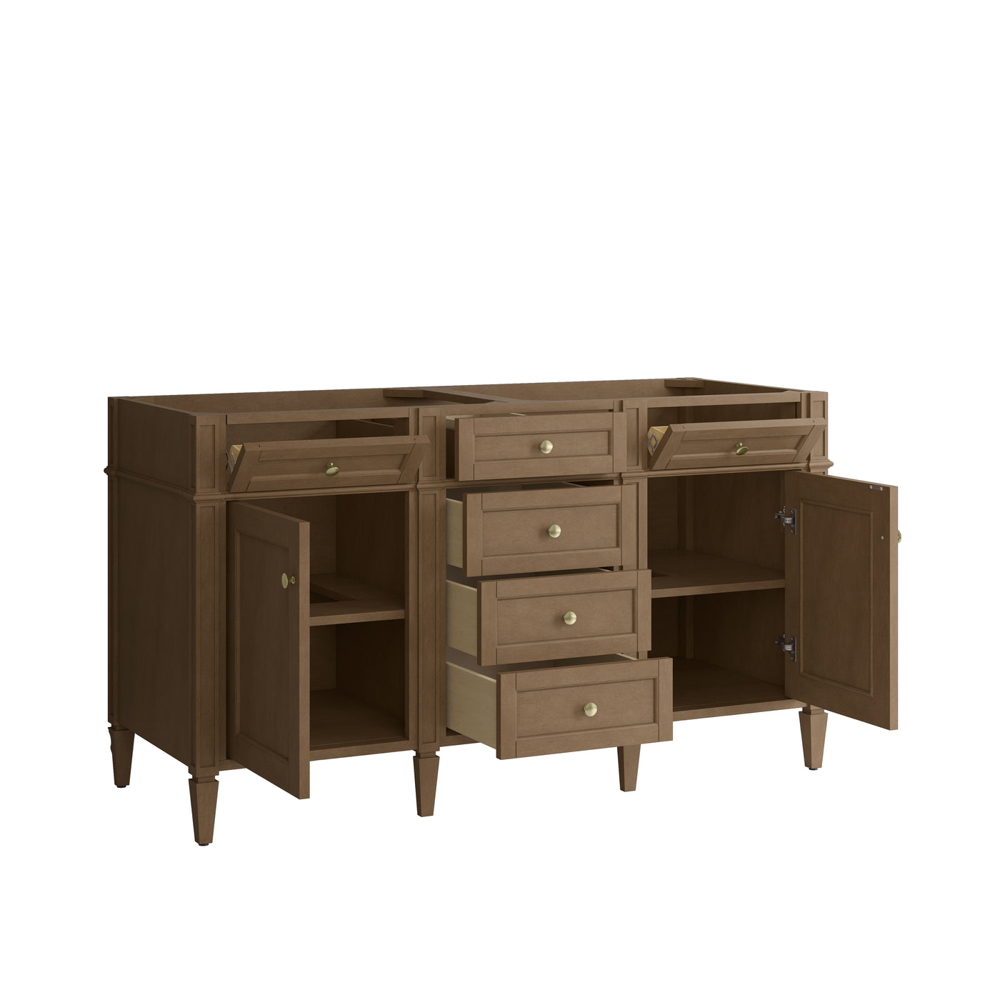James Martin Brittany 60" Double Bathroom Vanity, Pecan, view 22