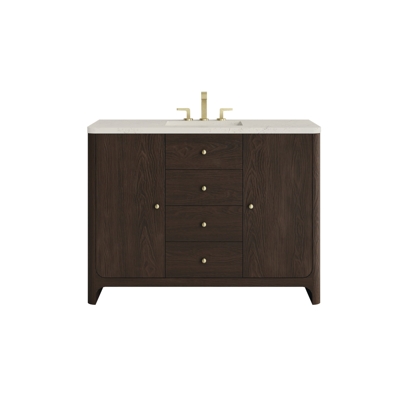 James Martin Gracyn 48" Single Bathroom Vanity, Sable with Siberian (Widespread) countertop