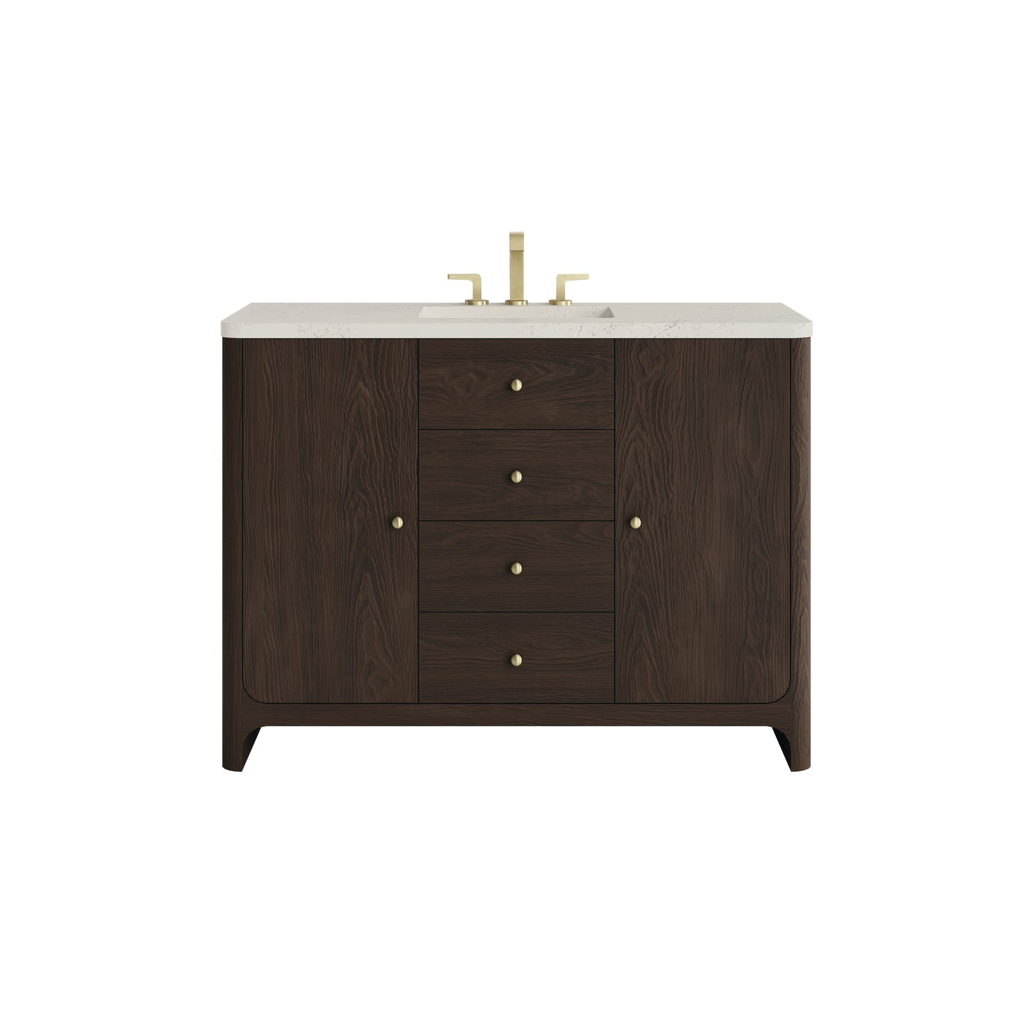 James Martin Gracyn 48" Single Bathroom Vanity, Sable with Siberian (Widespread) countertop
