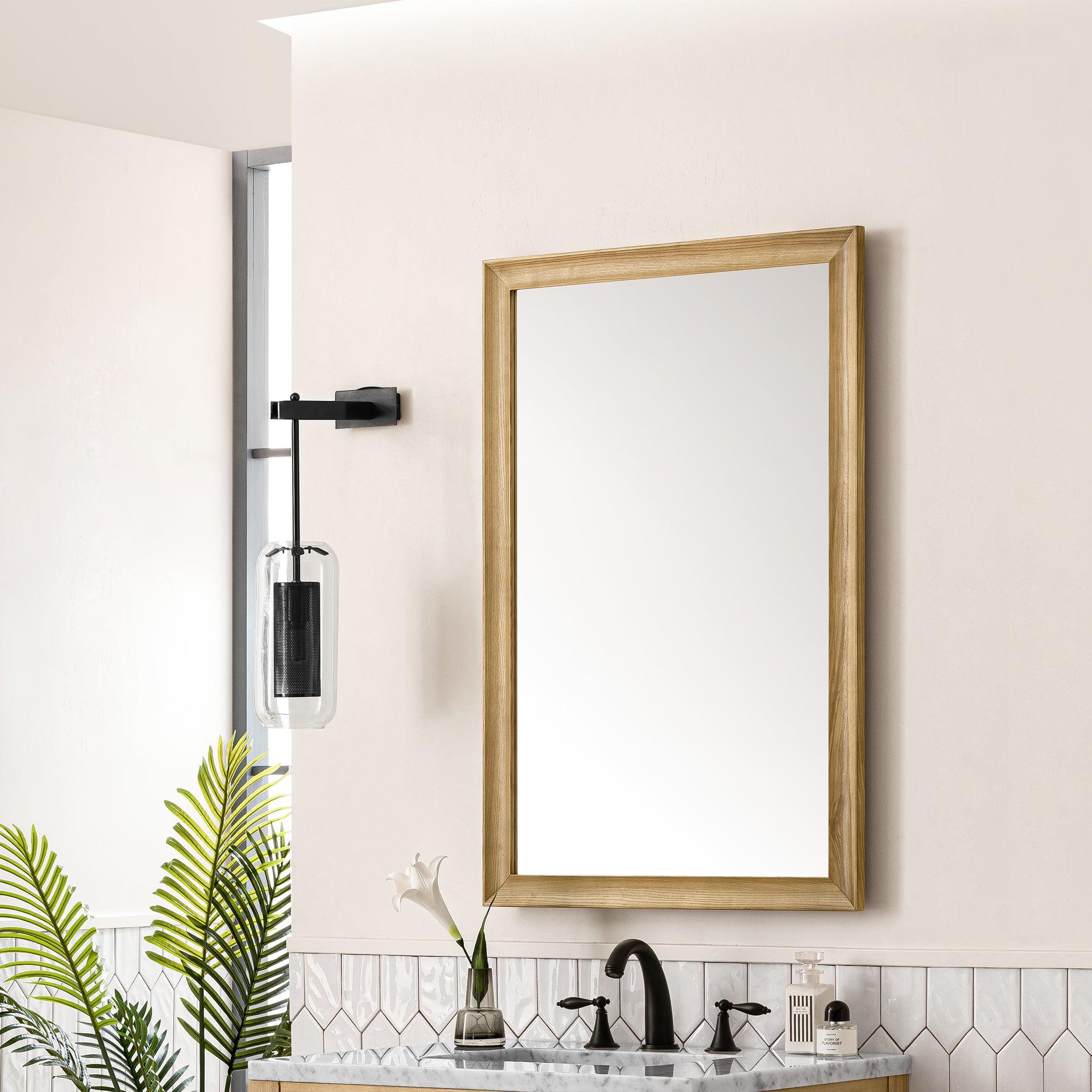 James Martin Glenbrooke 26" Mirror, Light Natural Oak, view 4